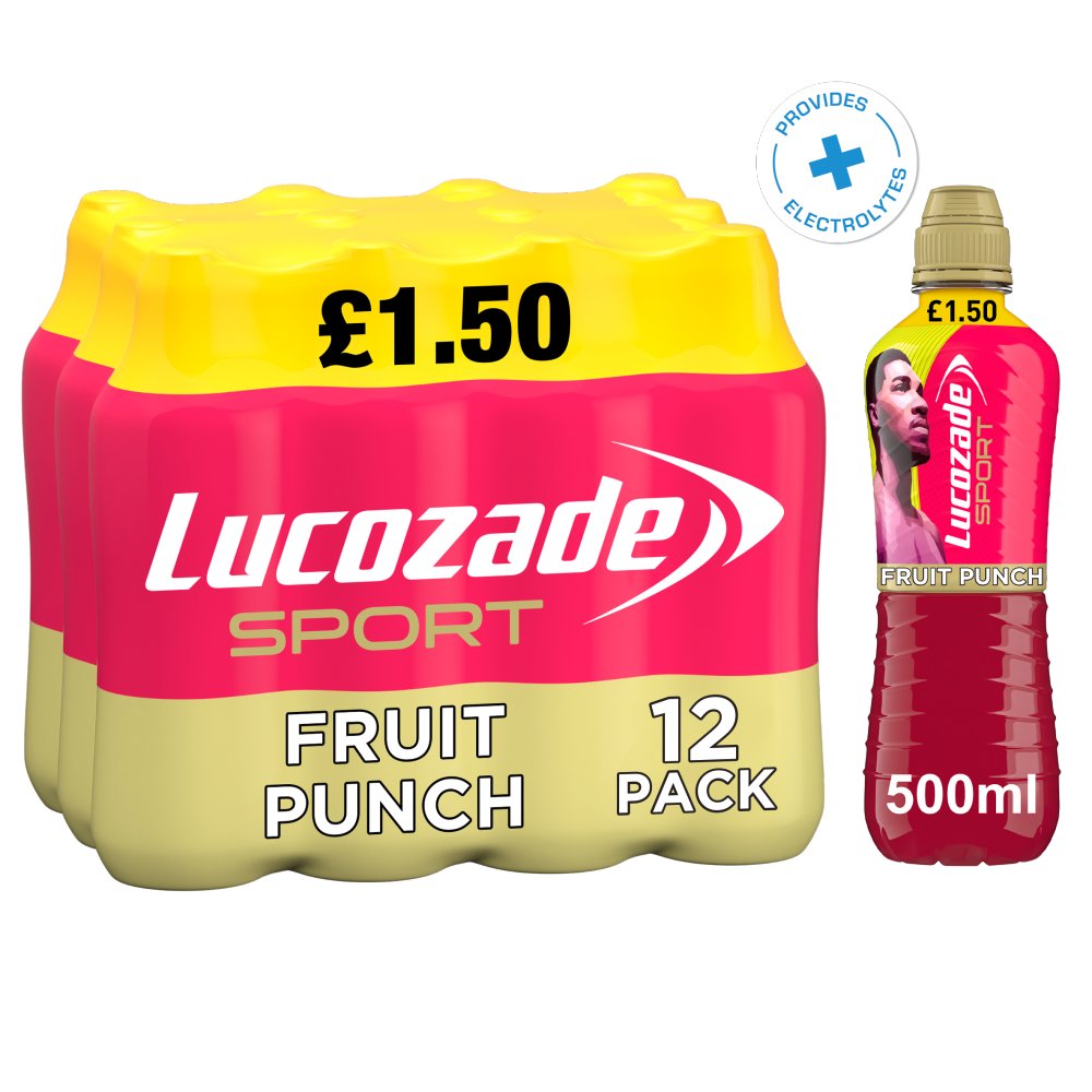Lucozade Sport Drink Fruit Punch 500ml   500ml × 12 × 1