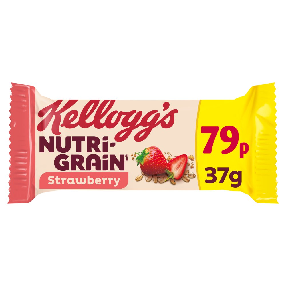 Kellogg’s Nutri-grain Strawberry Snack Bar 25 x 37g   37g × 25 × 1