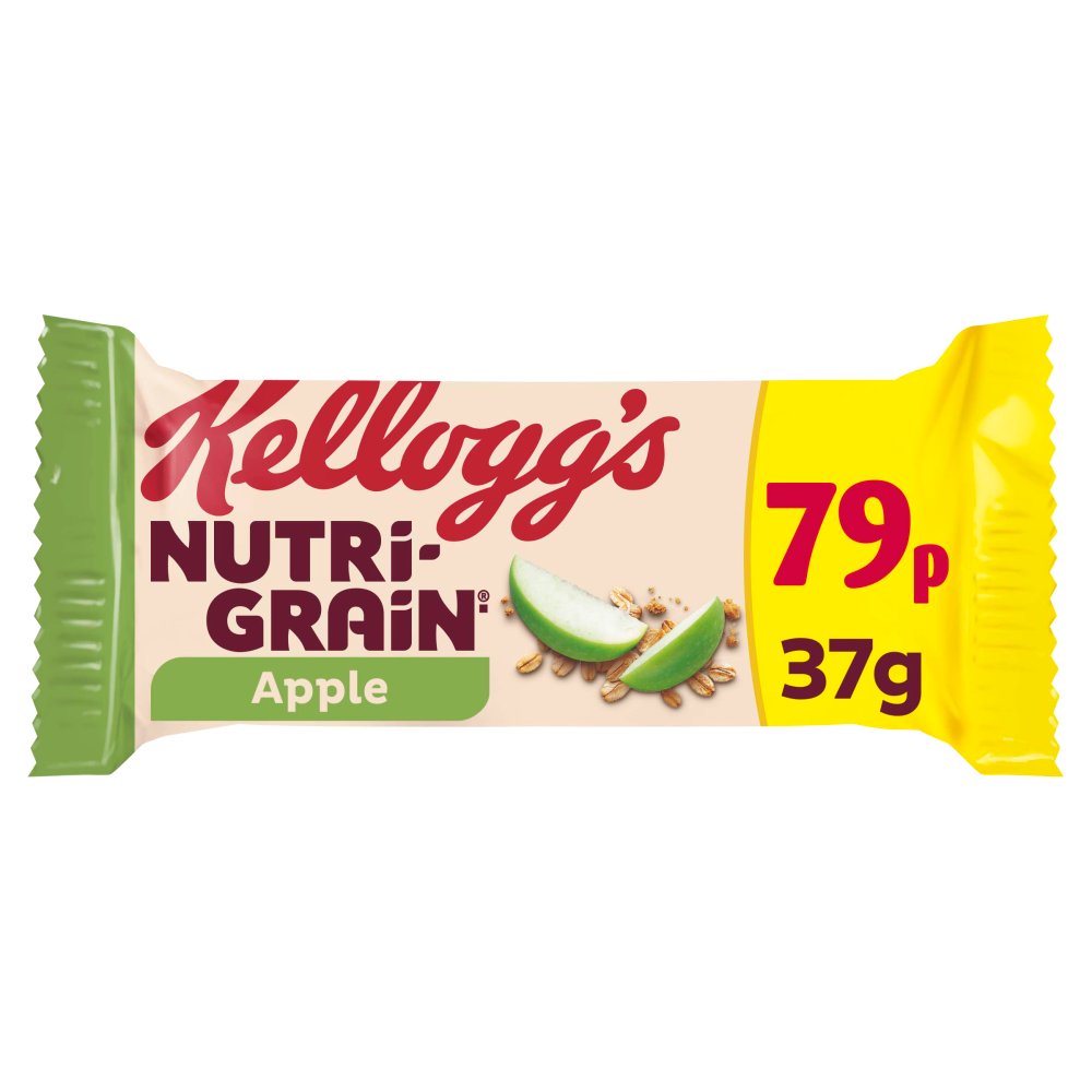 Kellogg’s Nutri-grain Apple Snack Bar 25 x 37g   37g × 25 × 1
