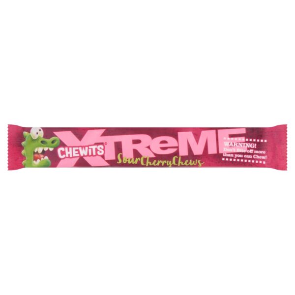 Chewits Extremely Sour Cherry Chews 34g Std × 24 × 1