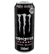 Monster Energy Drink Ultra Black Zero Sugar 500ml   500ml × 12 × 1