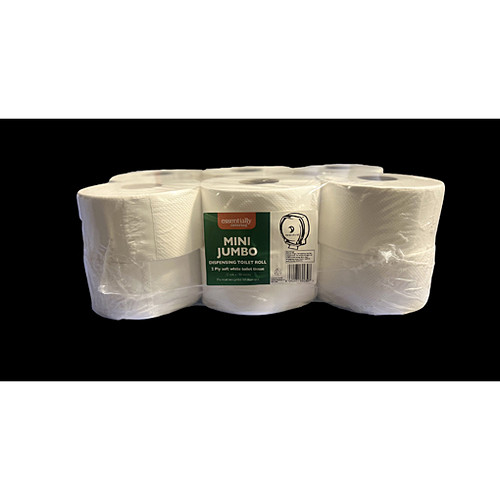 Essentially Catering Mini Jumbo Dispensing Toilet Roll 12 Rolls 12s × 1