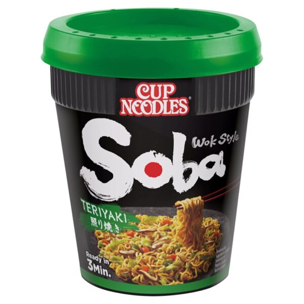 Nissin Soba Teriyaki Instant Wok Style Noodles Pot 90g 90g × 8 × 1