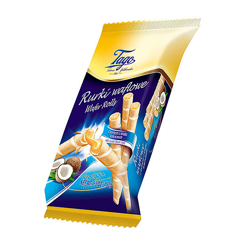 Tago Wafer Rolls Coconut Cream  150g × 30