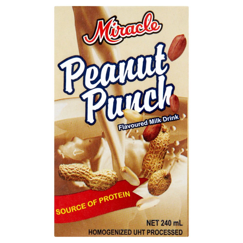 Miracle Peanut Punch Flavoured Milk Drink 240ml 250ml × 24 × 1