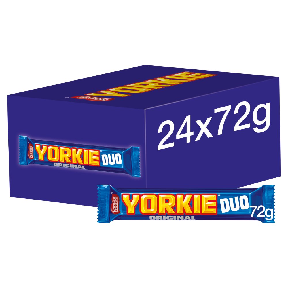 Yorkie Milk Chocolate Duo Bar 72g Sgl × 24 × 1