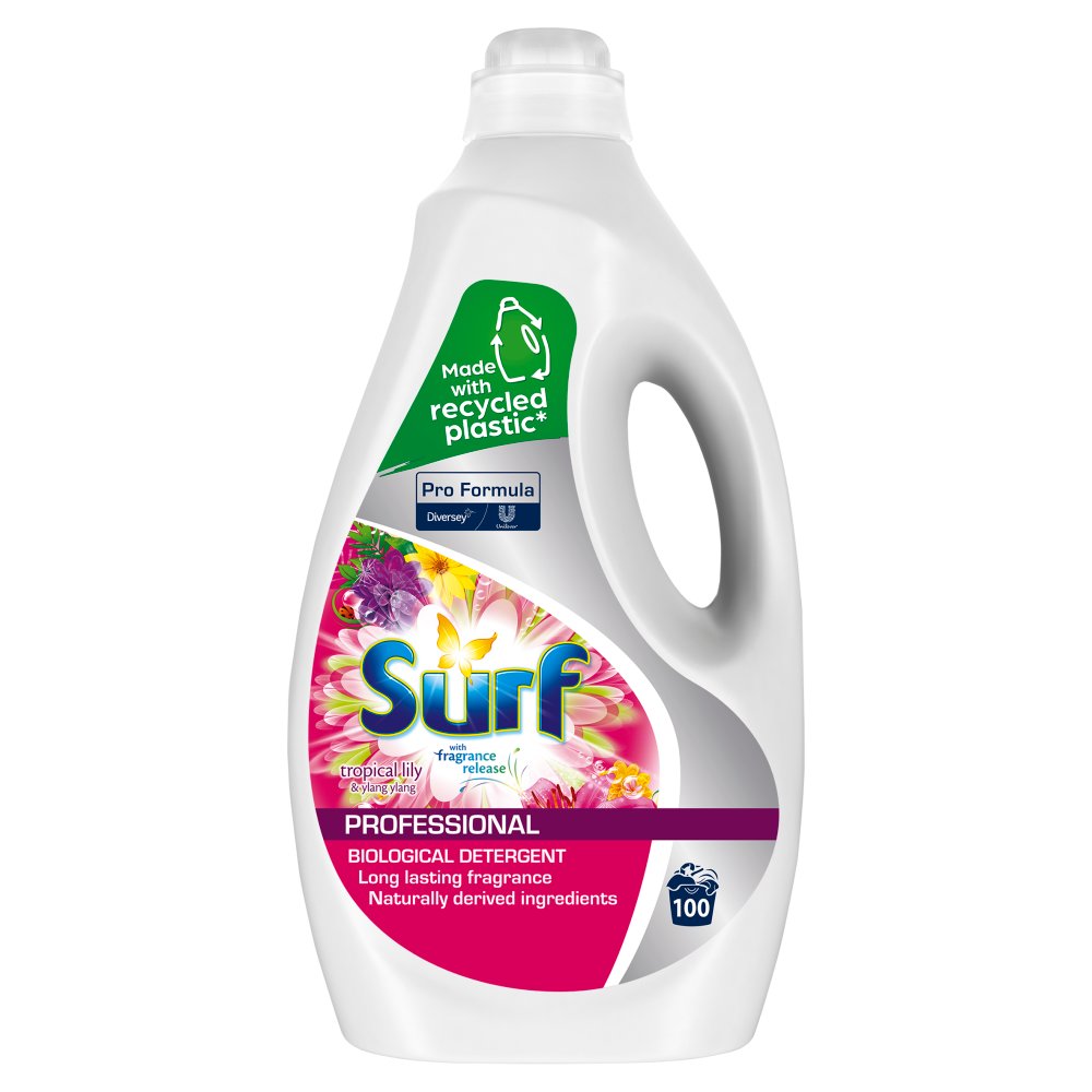 Surf Pro Formula Tropical Lily & Ylang Ylang Professional Biological Detergent 5L 5Ltr × 2
