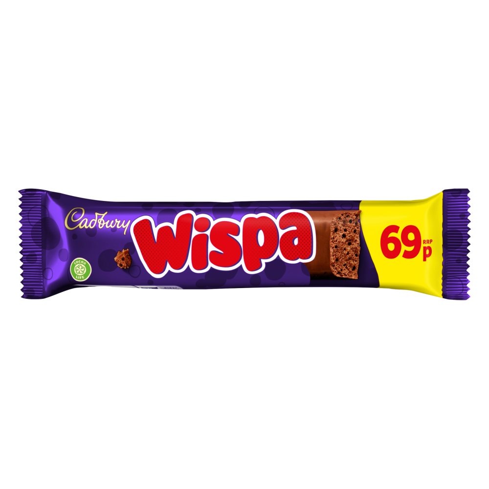 Cadbury Wispa Chocolate Bar 69p  36g Sgl × 48 × 1