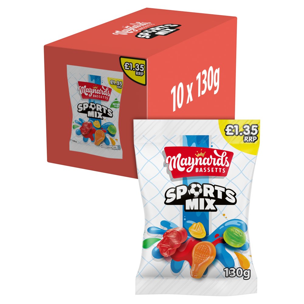 Maynards Bassetts Sports Mix Sweets Bag   130g 130g × 10 × 1