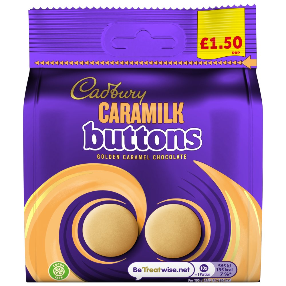Cadbury Caramilk Golden Caramel Buttons Chocolate Bag   85g 85g × 10 × 1