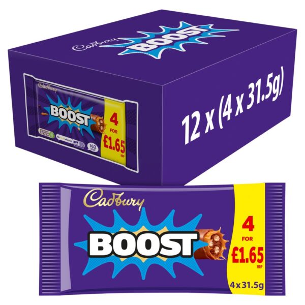 Cadbury Boost 4 x 31.5g (126g) 4pk × 12 × 1