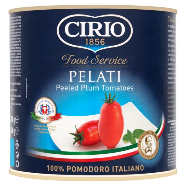 Cirio Food Service Pelati Peeled Plum Tomatoes 2500g 2.5Kg × 6