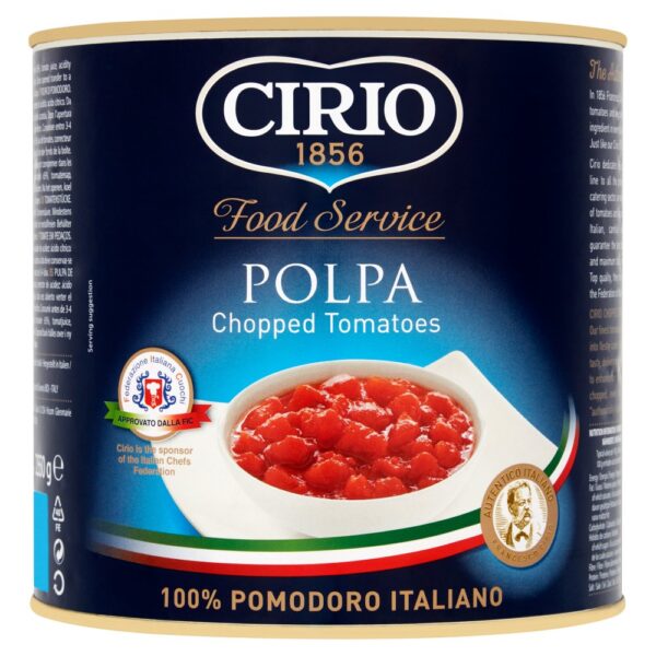Cirio Polpa Chopped Tomatoes 2500g 2.5Kg × 6