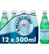 San Pellegrino Sparkling Natural Mineral Water 12x500ml 50Cl × 12 × 1