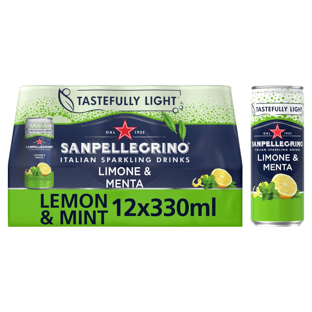 San Pellegrino Lemon & Mint 12x330ml 330ml × 12 × 1