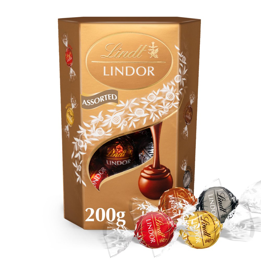 Lindt Lindor Assorted Chocolate Truffles Box 200g 200g × 1