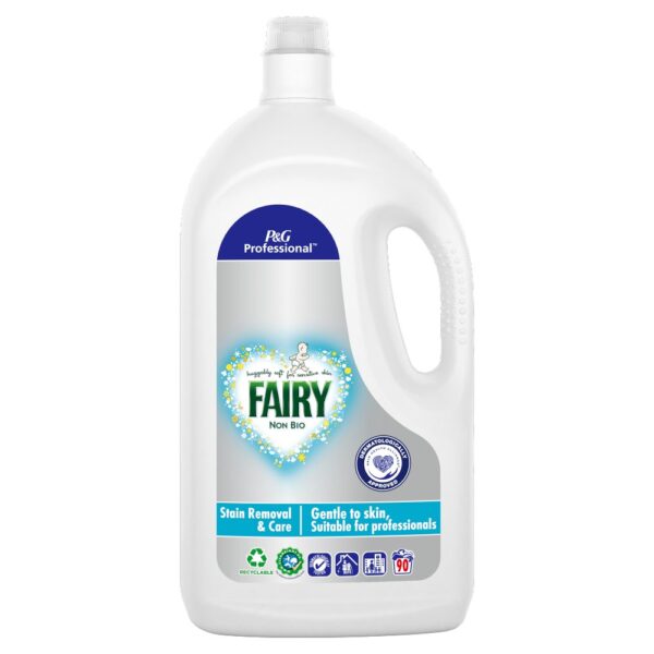 Fairy Non Bio Professional Non Bio Washing Liquid Laundry Detergent, 90 washes, 4.05L 4.05Ltr × 3