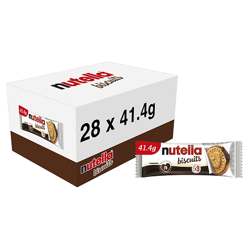 NUTELLA® Biscuits Pack 41.4g – 3 biscuits 43.5g × 28 × 1