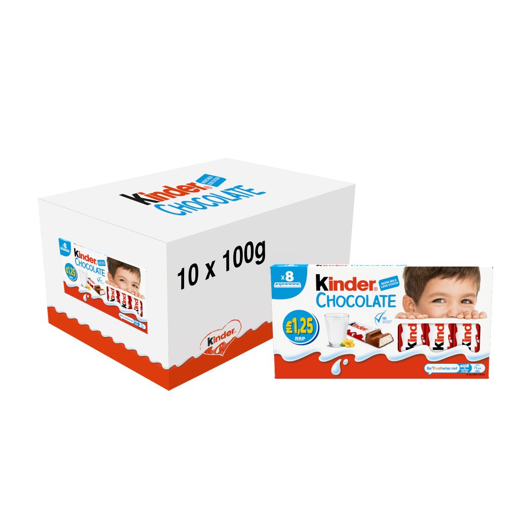 Kinder Chocolate 8 x 12.5g (100g) T8 × 10 × 4