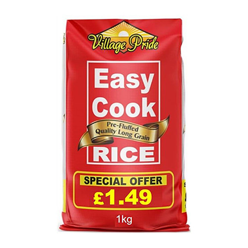Village Pride Easy Cook Rice   1Kg × 8 × 1
