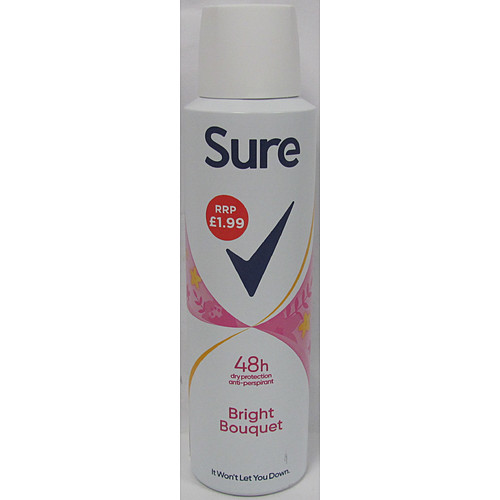 Sure Women Anti Perspirant Aerosol Bright 150ml 150ml × 6 × 1