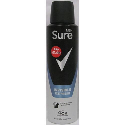 Sure Men Anti-Perspirant Invisible Ice  150ml × 6 × 1