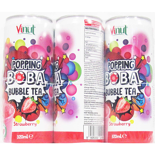 Vnt Bubble Tea Strawberry 320ml × 6 × 4