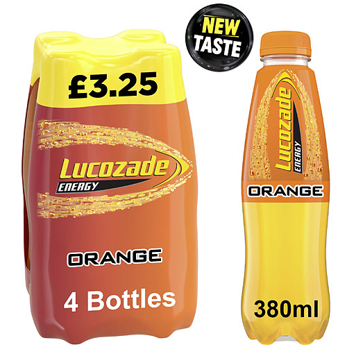 Lucozade Energy Drink Orange 4 x 380ml   4pk × 6 × 1