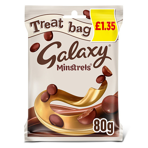 Galaxy Minstrels Milk Chocolate Buttons Treat Bag   80g 80g × 20 × 1