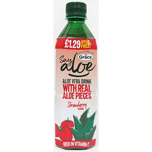 Grace Aloe Vera Strawberry   500ml × 12 × 1