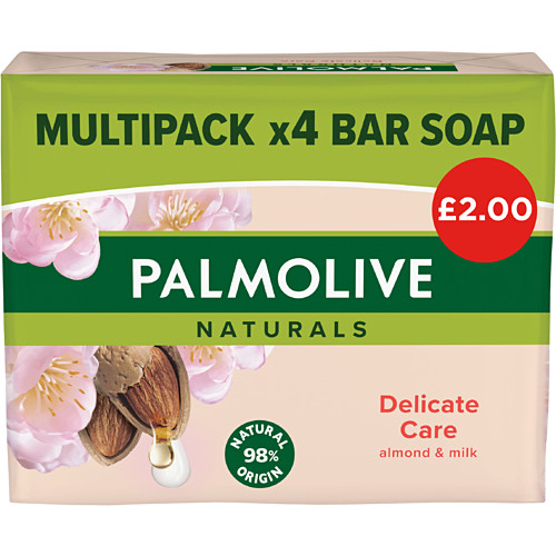 Palmolive Bar Soap Almond 6X4X90g 4pk × 6 × 1