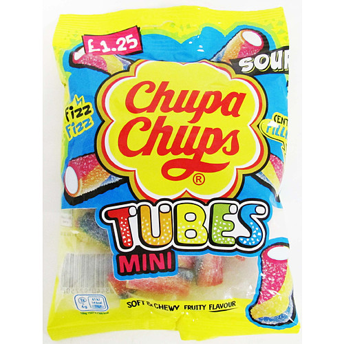 Chupa Mini Sour Tubes   120g × 12 × 1
