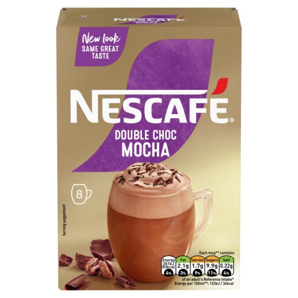 Nescafe Double Choc Mocha Instant Coffee 8 x 20.9g Sachets 167.2g × 6 × 1