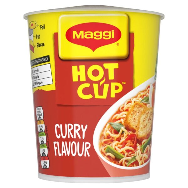 Maggi Curry Flavour Hot Cup 59.2g 59.2g × 8 × 1