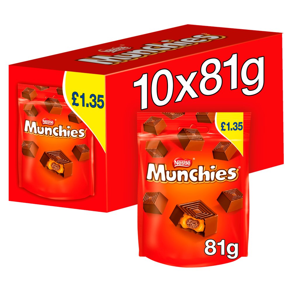 Munchies Milk Chocolate & Caramel Share Bag 81g   81g × 10 × 1