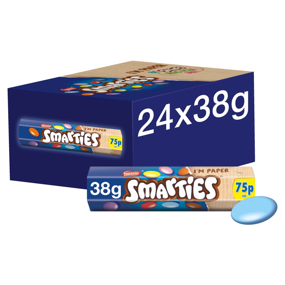 Smarties Milk Chocolate Tube 38g  75p 38g × 24 × 1