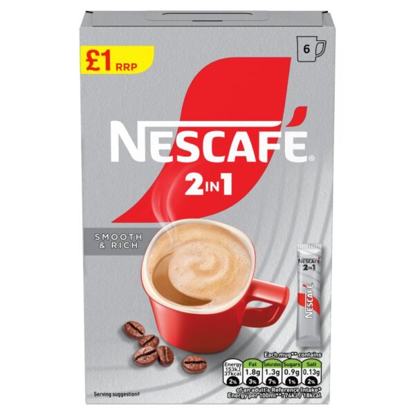 Nescafé 2 in 1 6 x 9g (54g) 6s × 11 × 1