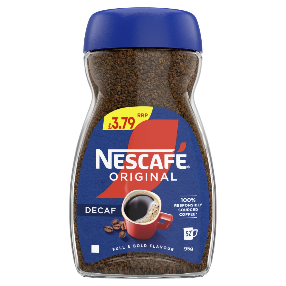 Nescafe Original Decaf Instant Coffee 95g 95g × 6 × 1