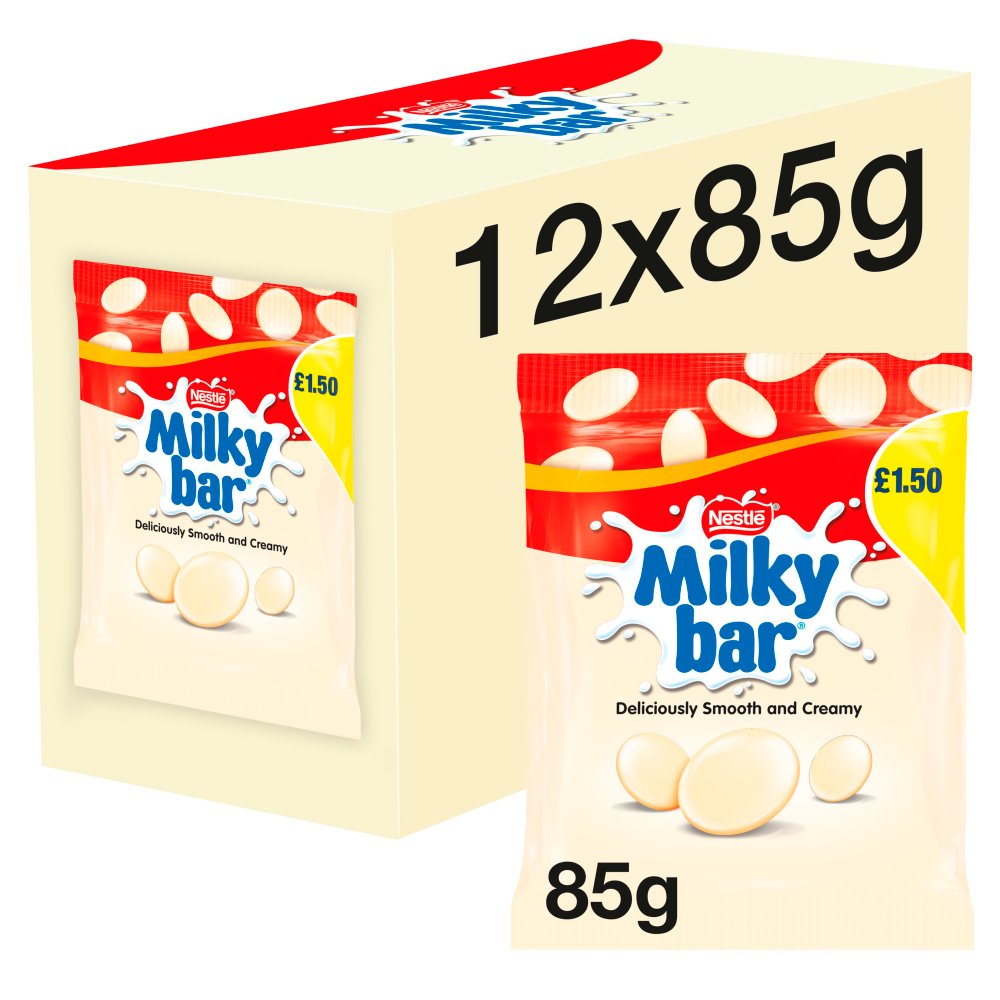 Milkybar Giant Buttons White Chocolate Sharing Bag 85g   85g × 12 × 1