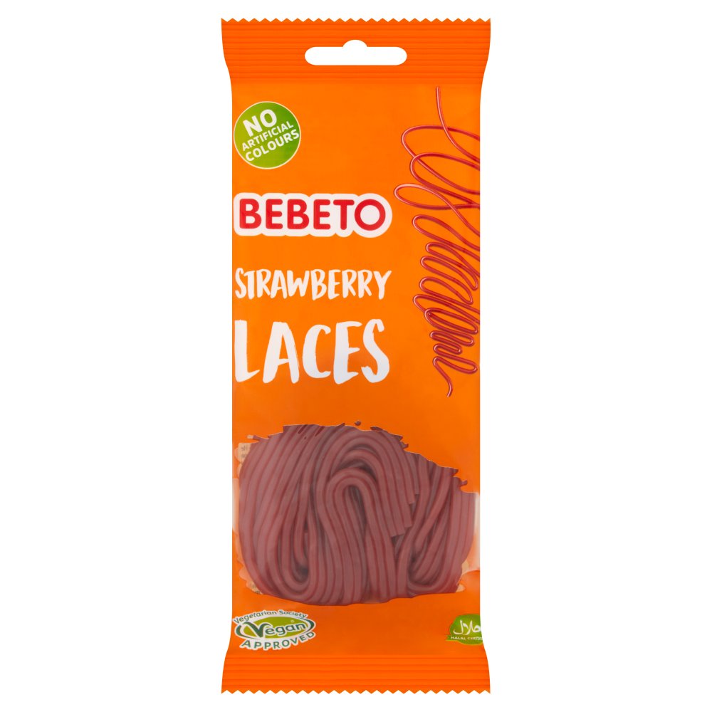 Bebeto Strawberry Laces 160g 160g × 12 × 1