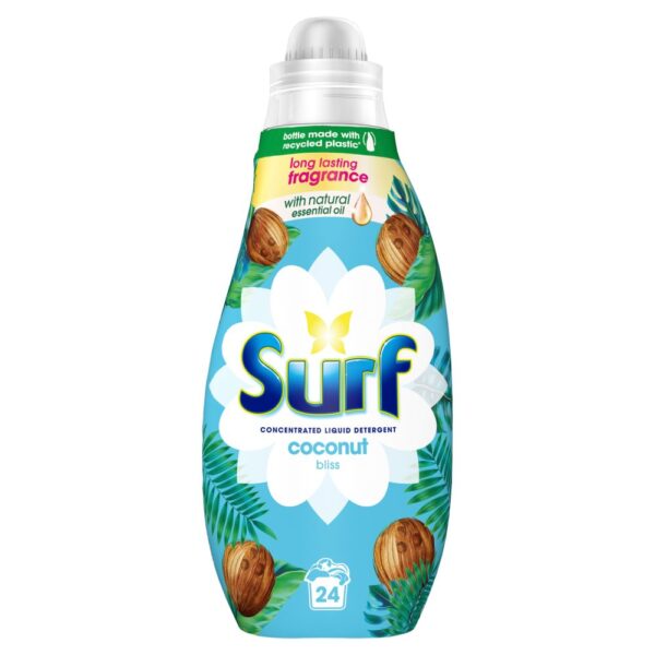 Surf Concentrated Liquid Laundry Detergent Coconut Bliss 24 washes 24Wash × 8