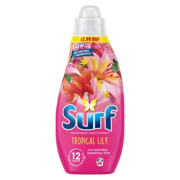 Surf Laundry Washing Tropical Lily 24 washes 648ml × 4 × 1