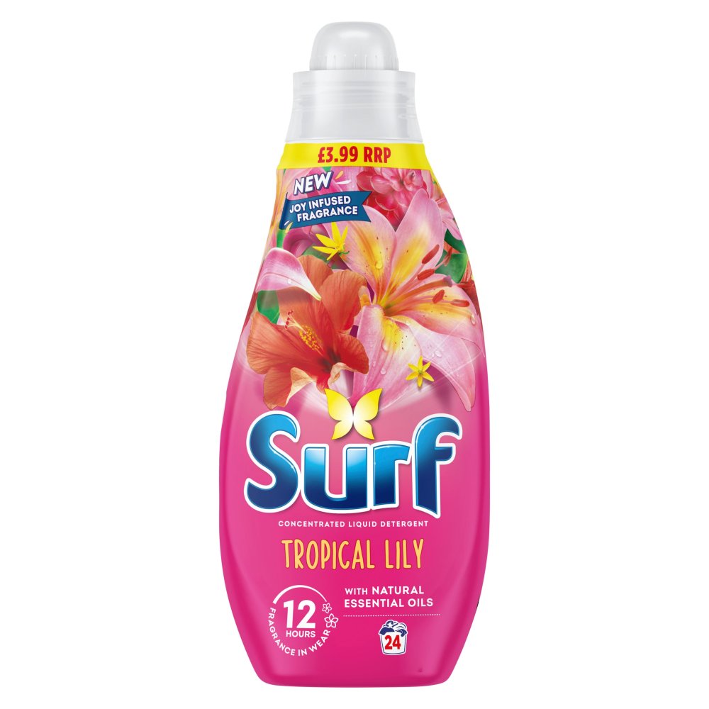 Surf Laundry Washing Tropical Lily 24 washes 648ml × 4 × 1