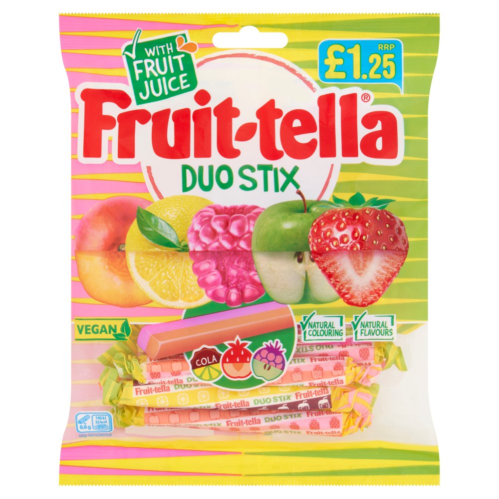 Fruit-tella Duo Stix 135g 135g × 12 × 1