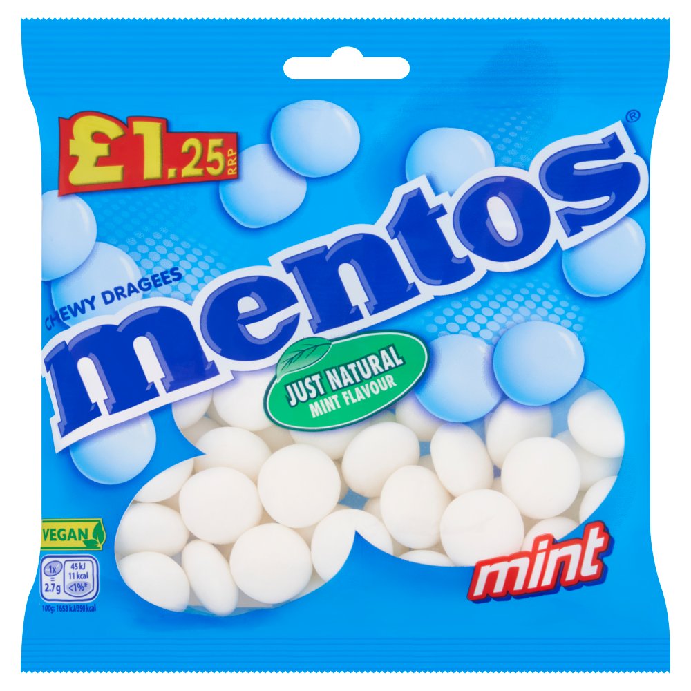 Mentos Chewy Dragees Mint Flavour 135g 135g × 12 × 1