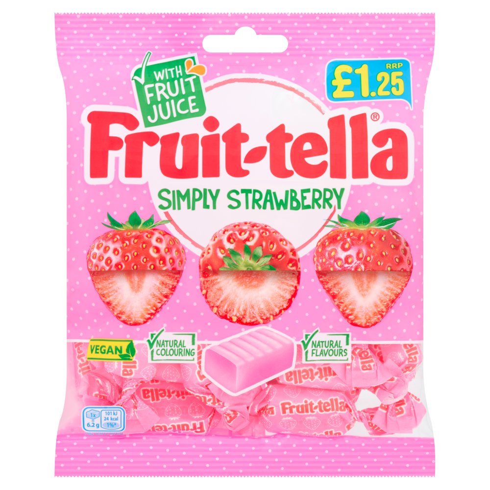 Fruit-tella Simply Strawberry 135g 135g × 12 × 1