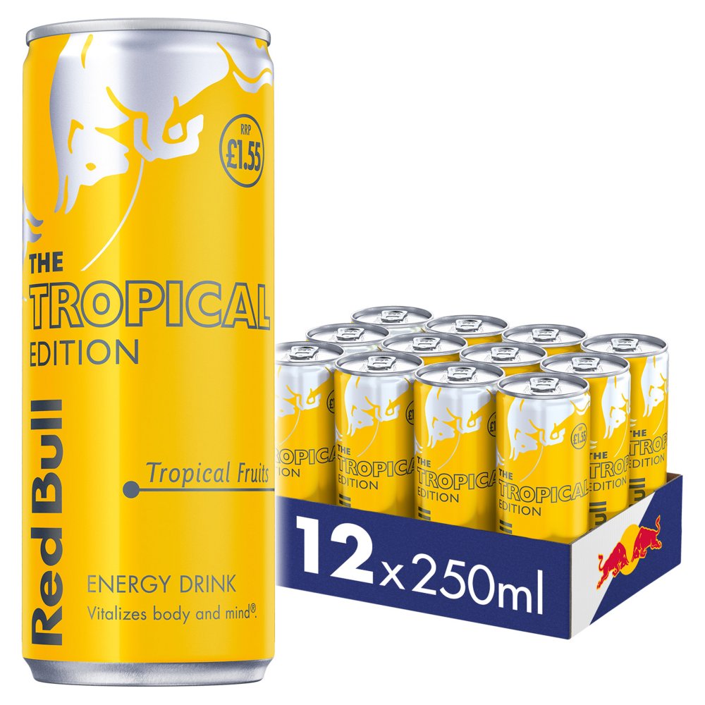 Red Bull Energy Drink Tropical Edition Tropical Fruits 250ml x 12  1.55 250ml × 12 × 1