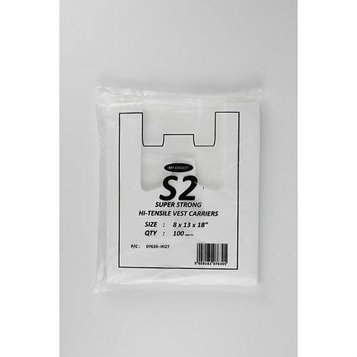 S2-Wht Hi Tensile Vest 100s × 20