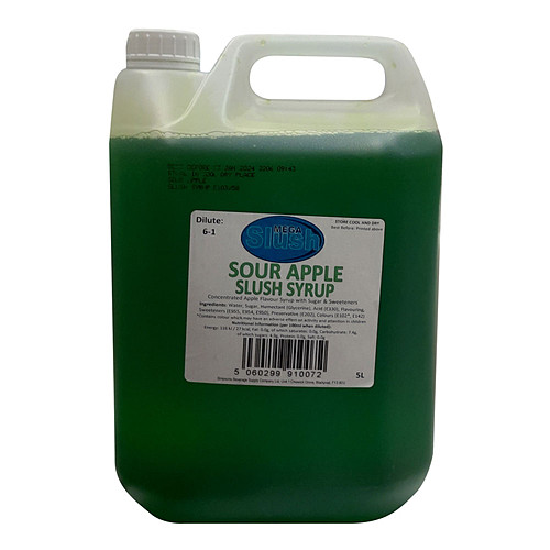 Simpsons Mega Slush Sour Apple Slush Syrup 5L 6580g × 2