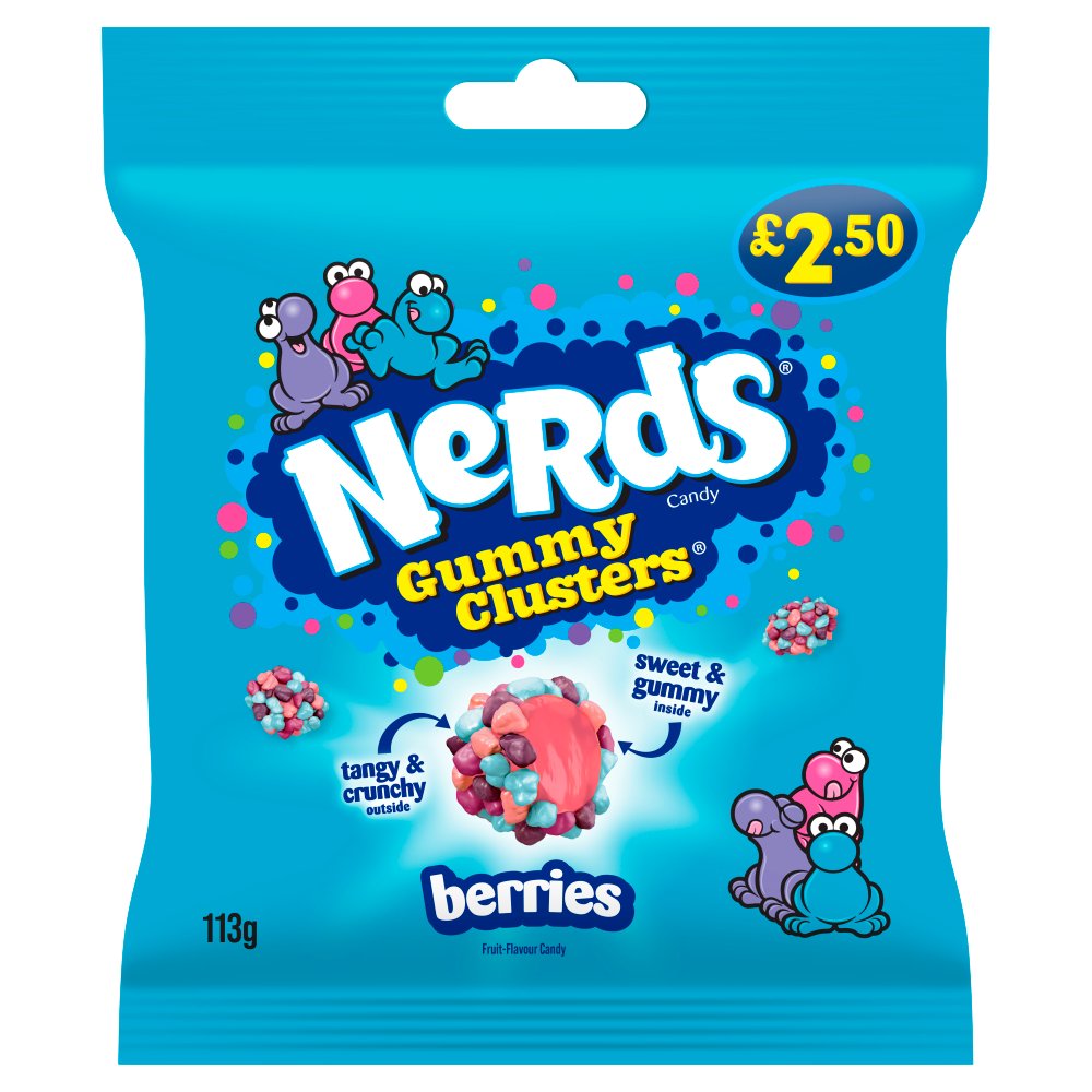 Nerds Berries Fruit-Flavour Candy Gummy Clusters 113g 113g × 10 × 1